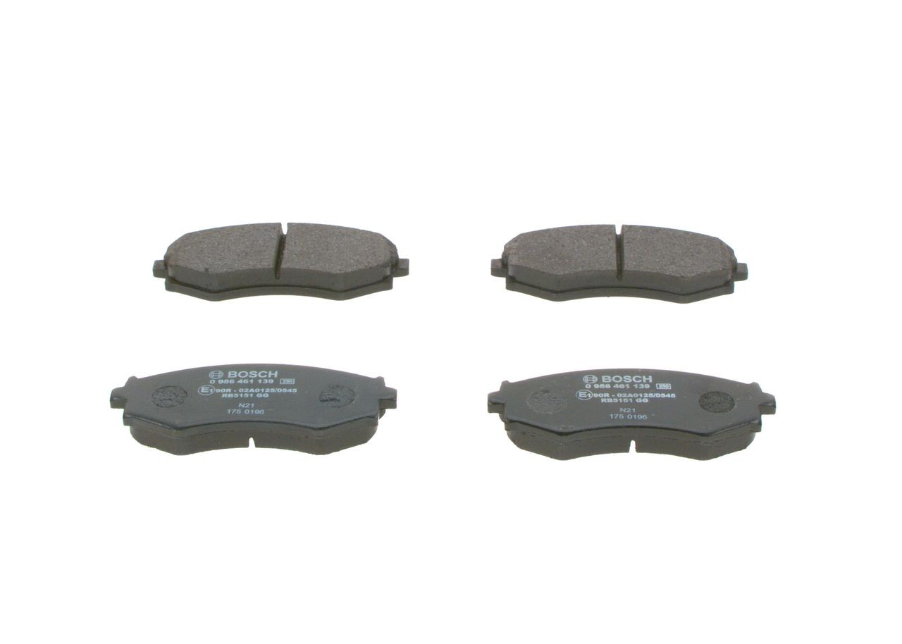 Передні тормозні колодки 0986461139 Bosch