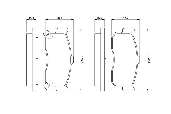 Купити 0986461144 Bosch Задні колодки