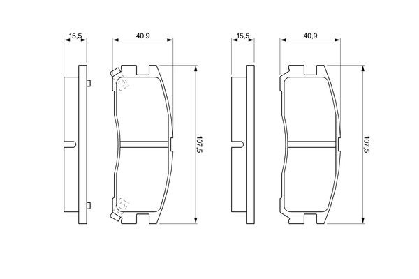 Купити 0986461145 Bosch Задні колодки
