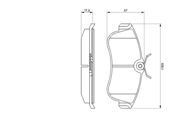 0986461147 Bosch Передні гальмівні колодки