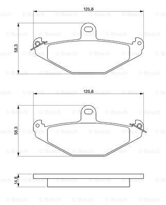 Задні гальмівні колодки Bosch 0986461148 ціна, від 14.36 USD