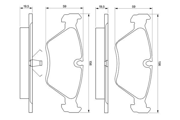 Купити 0986461752 Bosch Колодки гальмівні передні, дискові