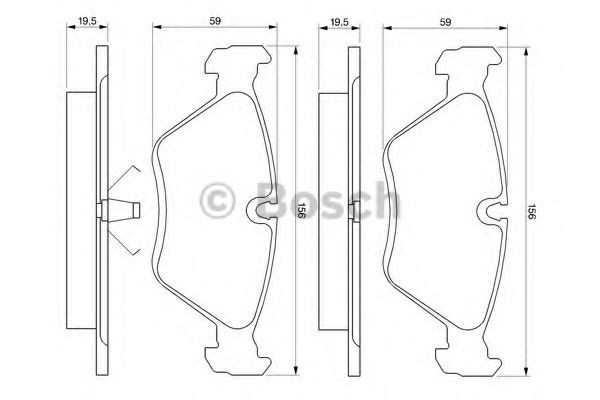 0986461752 Bosch Передні гальмівні колодки