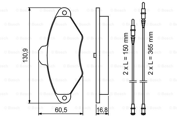 Купити 0986461757 Bosch Колодки гальмівні передні, дискові