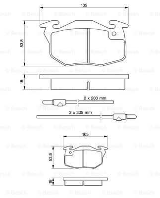 Купити 0986461763 Bosch Колодки гальмівні передні, дискові