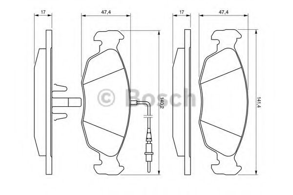 Передні тормозні колодки 0986461764 Bosch