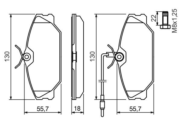 Гальмівні колодки Bosch 0986461765 ціна, від 20.89 USD