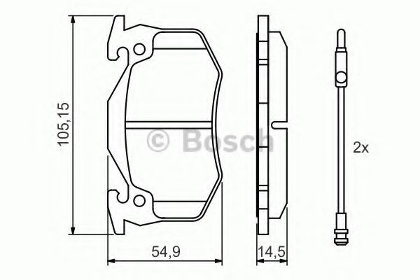 Передні тормозні колодки 0986466346 Bosch