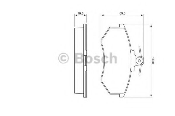 Передні тормозні колодки 0986466700 Bosch