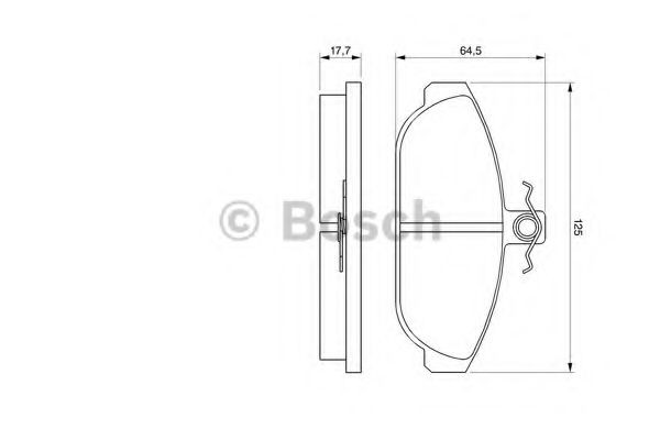 0986467400 Bosch Передні гальмівні колодки