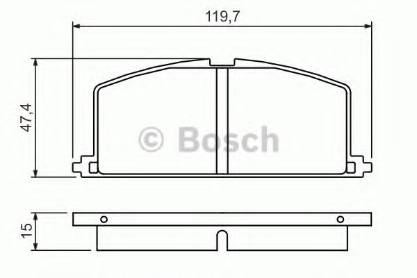 Купити 0986468701 Bosch Колодки гальмівні передні, дискові