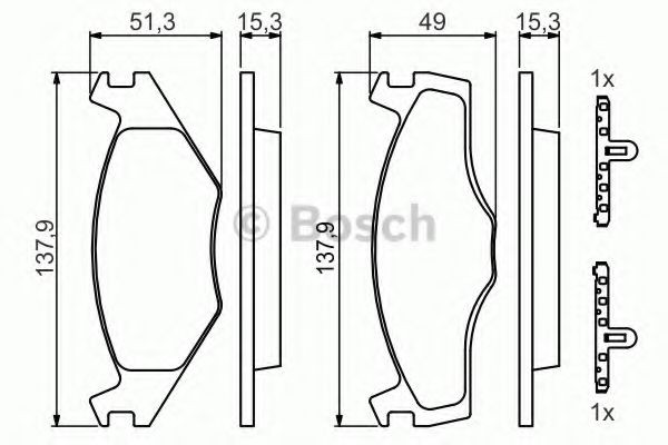0986468871 Bosch Передні гальмівні колодки