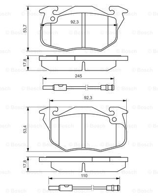Гальмівні колодки Bosch 0986469860 ціна, від 14.43 USD
