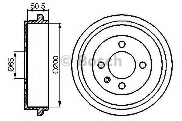 Барабан гальмівний задній 0986477106 Bosch
