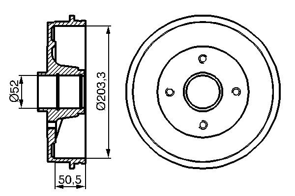 Купити 0986477120 Bosch Барабан гальмівний задній