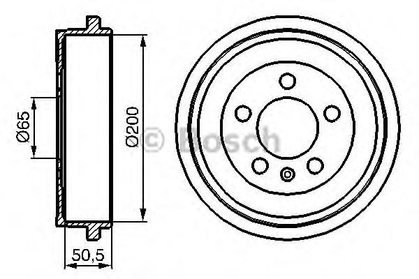 Купити 0986477133 Bosch Барабан гальмівний задній