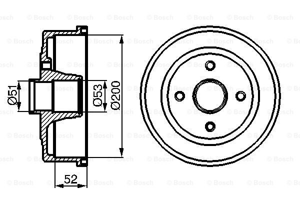 Купити 0986477135 Bosch Барабан гальмівний задній