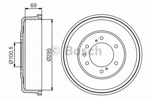 Купити 0986477165 Bosch Барабан гальмівний задній