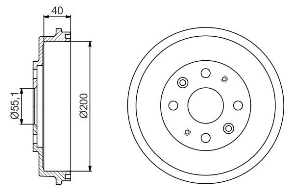 Барабан гальмівний задній Bosch 0986477191 ціна, від 22.60 USD