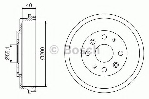 0986477191 Bosch Барабан гальмівний задній