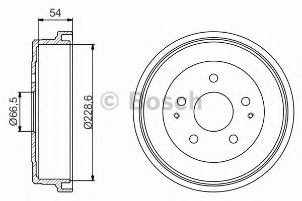 Барабан гальмівний задній Bosch 0986477230 ціна, від 53.98 USD