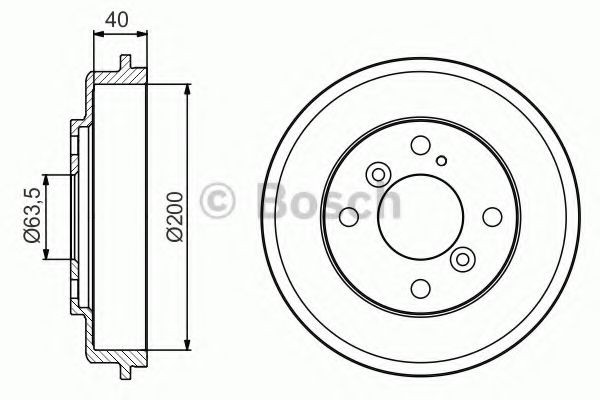 Барабан гальмівний задній 0986477240 Bosch