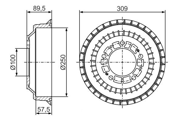 0986477271 Bosch Барабан гальмівний задній