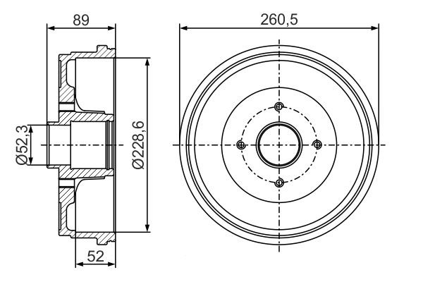 Купити 0986477288 Bosch Барабан гальмівний задній