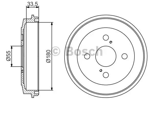 Барабан гальмівний задній Bosch 0986477315 ціна, від 41.12 USD