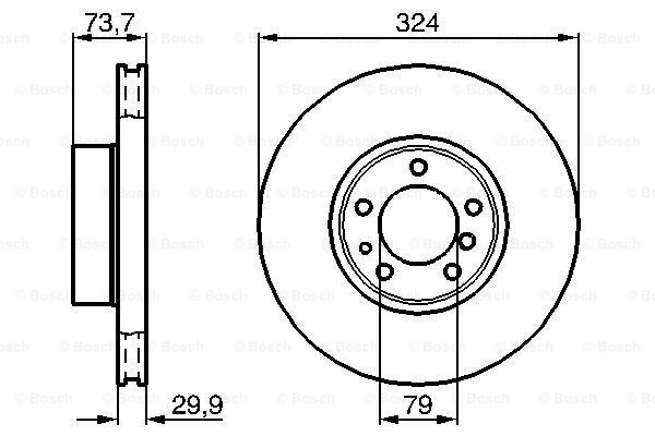 Гальмівні диски передні 0986478024 Bosch