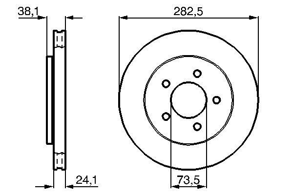 Диск переднього гальма Bosch 0986478109 ціна, від 43.97 USD
