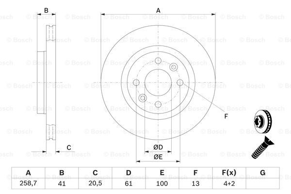 Купити 0986478124 Bosch Ротор гальмівний