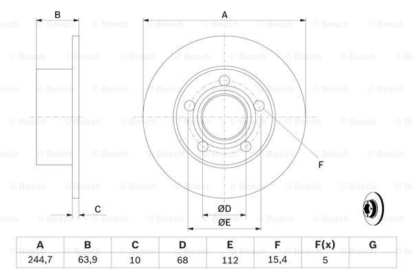Задні дискові гальма Bosch 0986478132 ціна, від 21.62 USD