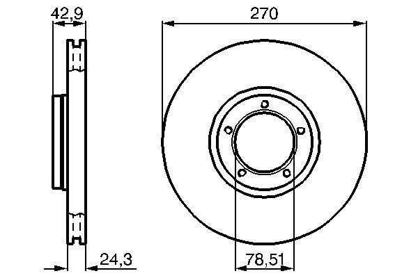 Гальмівні диски передні 0986478166 Bosch