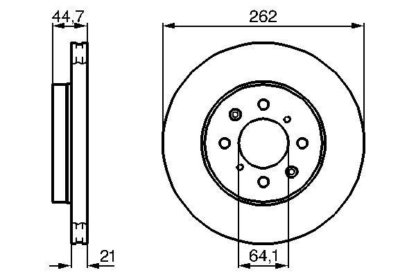 Диск переднього гальма Bosch 0986478174 ціна, від 34.14 USD