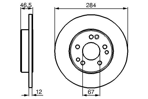 0986478187 Bosch Гальмо дискове переднє