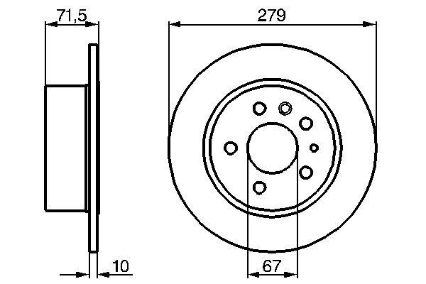 Купити 0986478199 Bosch Диск заднього гальма