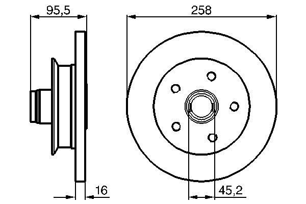 Диск переднього гальма Bosch 0986478224 ціна, від 39.38 USD