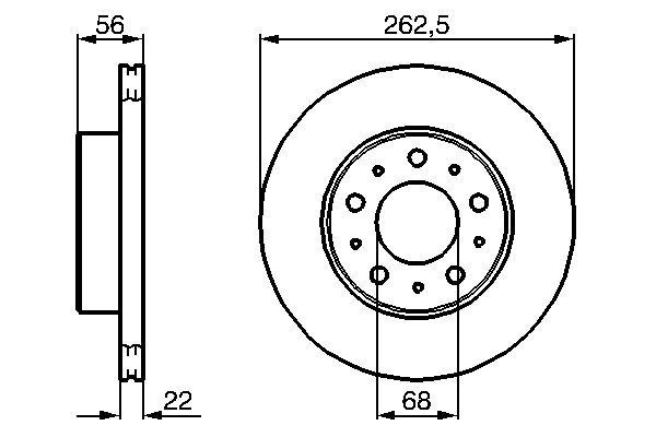 Купити 0986478283 Bosch Ротор гальмівний