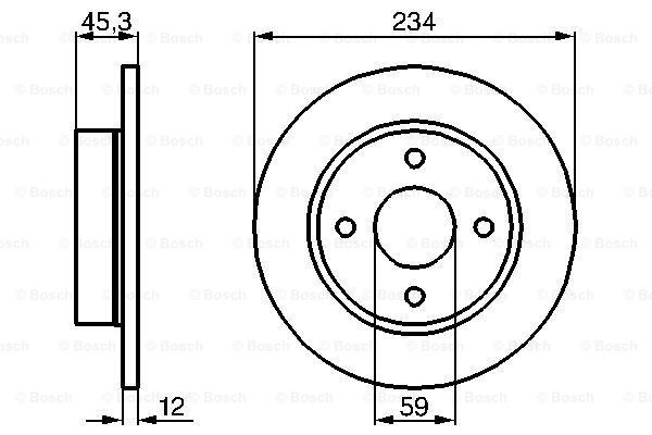 0986478288 Bosch Гальмо дискове переднє