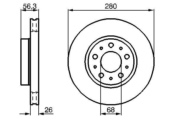 Купити 0986478298 Bosch Ротор гальмівний