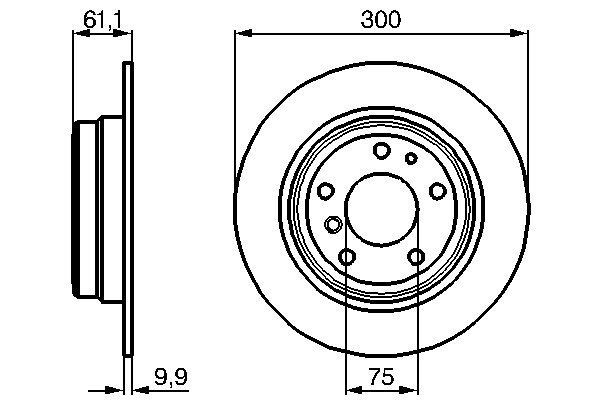 Купити 0986478321 Bosch Диск заднього гальма