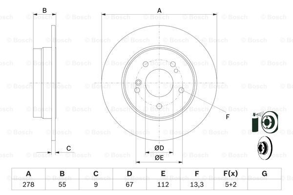 0986478325 Bosch Дискові гальма