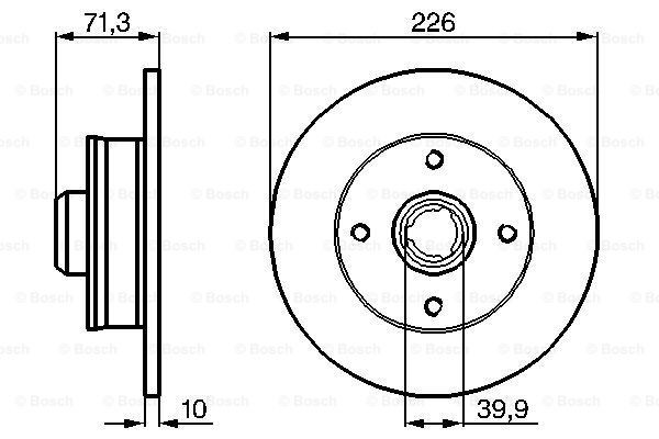 Купити 0986478331 Bosch Диск заднього гальма