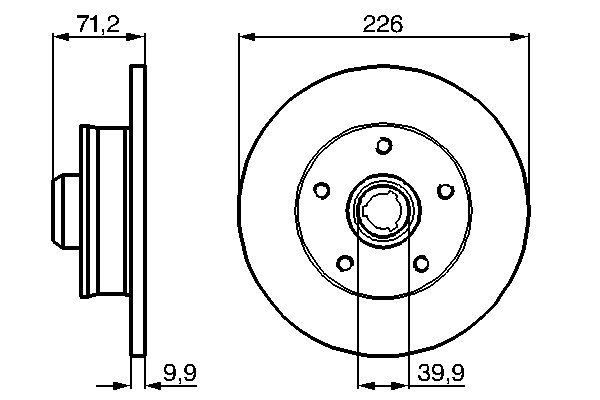 Купити 0986478332 Bosch Диск заднього гальма