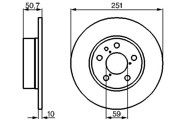 Купити 0986478341 Bosch Диск заднього гальма