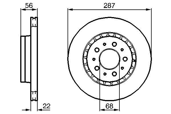 Гальмівні диски передні 986478388 Bosch