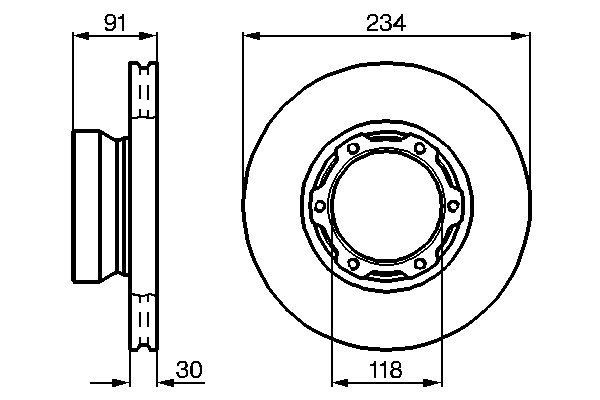 0986478407 Bosch Гальмо дискове переднє
