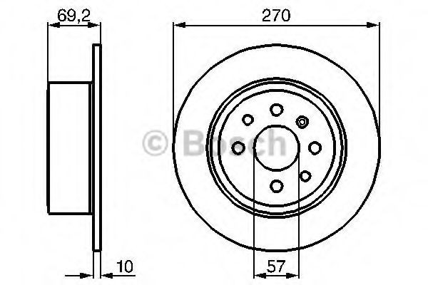 Купити 0986478420 Bosch Диск заднього гальма