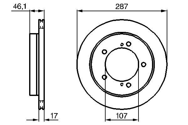Диск переднього гальма Bosch 0986478422 ціна, від 27.01 USD